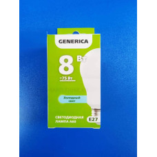 Лампа LED 8Вт 6500К Е27 (IEK Generica) -шар А60