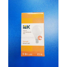 Лампа LED 9Вт 3000К Е14 (IEK) -шар G45