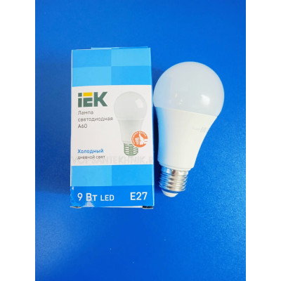 Лампа LED 9Вт 6500К Е27 (IEK) -шар А60
