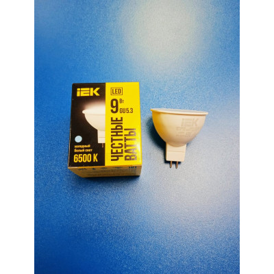 Лампа LED 9Вт 6500К GU5.3 (IEK) - софит MR16