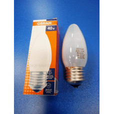 Лампа накаливания Е27, 40Вт (Osram) -свеча, матовая Лампа накаливания Е27, 40Вт (Osram) -свеча, матовая