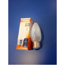 Лампа накаливания Е27, 60Вт (Osram) -свеча, матовая Лампа накаливания Е27, 60Вт (Osram) -свеча, матовая