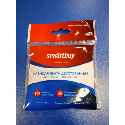 Лента акриловая 12ммх3м (двухсторонняя) SmartBuy Лента акриловая 12ммх3м (двухсторонняя) SmartBuy