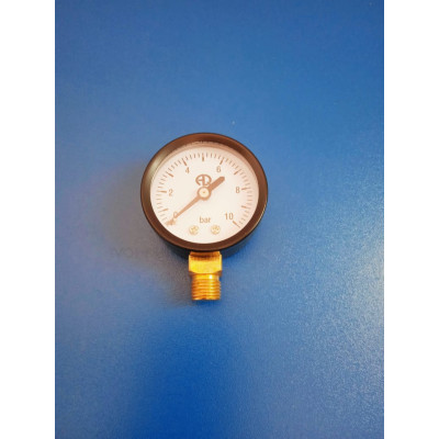 Манометр 10bar, 1/4", 50мм, радиальный (Aqualink)