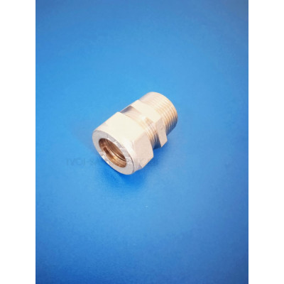 Муфта для нержавеющей гофрированной трубы 15-3/4"нр (усиленная) Lavita