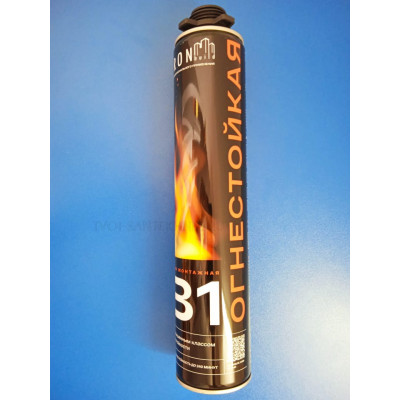 Пена монтажная 850г, под пистолет (KRONbuild) огнестойкая
