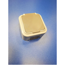 Розетка 2П с крышк. 16А (Серая) IP54 Bylectrica Розетка 2П с крышк. 16А (Серая) IP54 Bylectrica