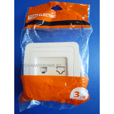 Розетка RJ45 (комп) "Валдай" (Сл.кость)