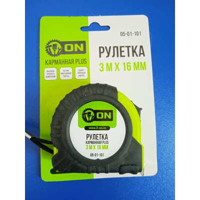 Рулетка 3мх16мм (3-ON) Plus