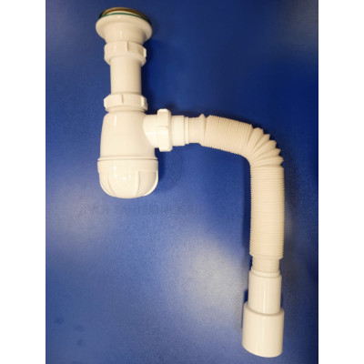 Сифон д/мойки 1 1/2"х40/50 B0115-30-MR (Aquant) с гофрой