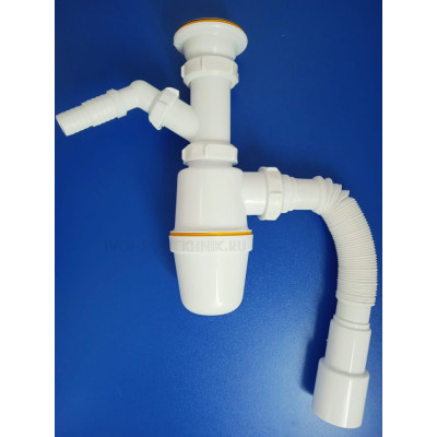 Сифон д/мойки 1 1/2"х40 (Сандесант) с гофрой, отводом д/ст.м /В1025-15-АК