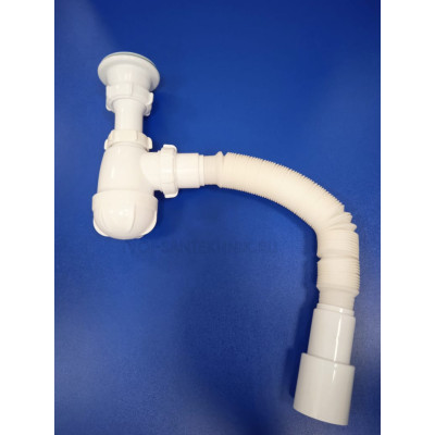 Сифон д/раковины 1 1/2"х40/50 PS0115-35-MR (Aquant) с гофрой