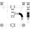 Сифон для мойки 1 1/2" с гофрой (Aquant) сдвоенный Сифон для мойки 1 1/2" с гофрой (Aquant) сдвоенный
