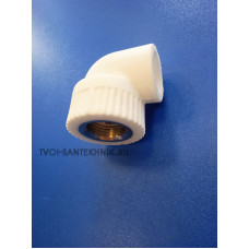 Угол PPR (полипропилен) 20-1/2"вр Угол PPR (полипропилен) 20-1/2"вр
